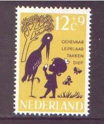 Nederland 1963 805 Kind 12c Ooievaar, lepelaar, Postfris, Postzegels en Munten, Postzegels | Nederland, Ophalen of Verzenden, Na 1940