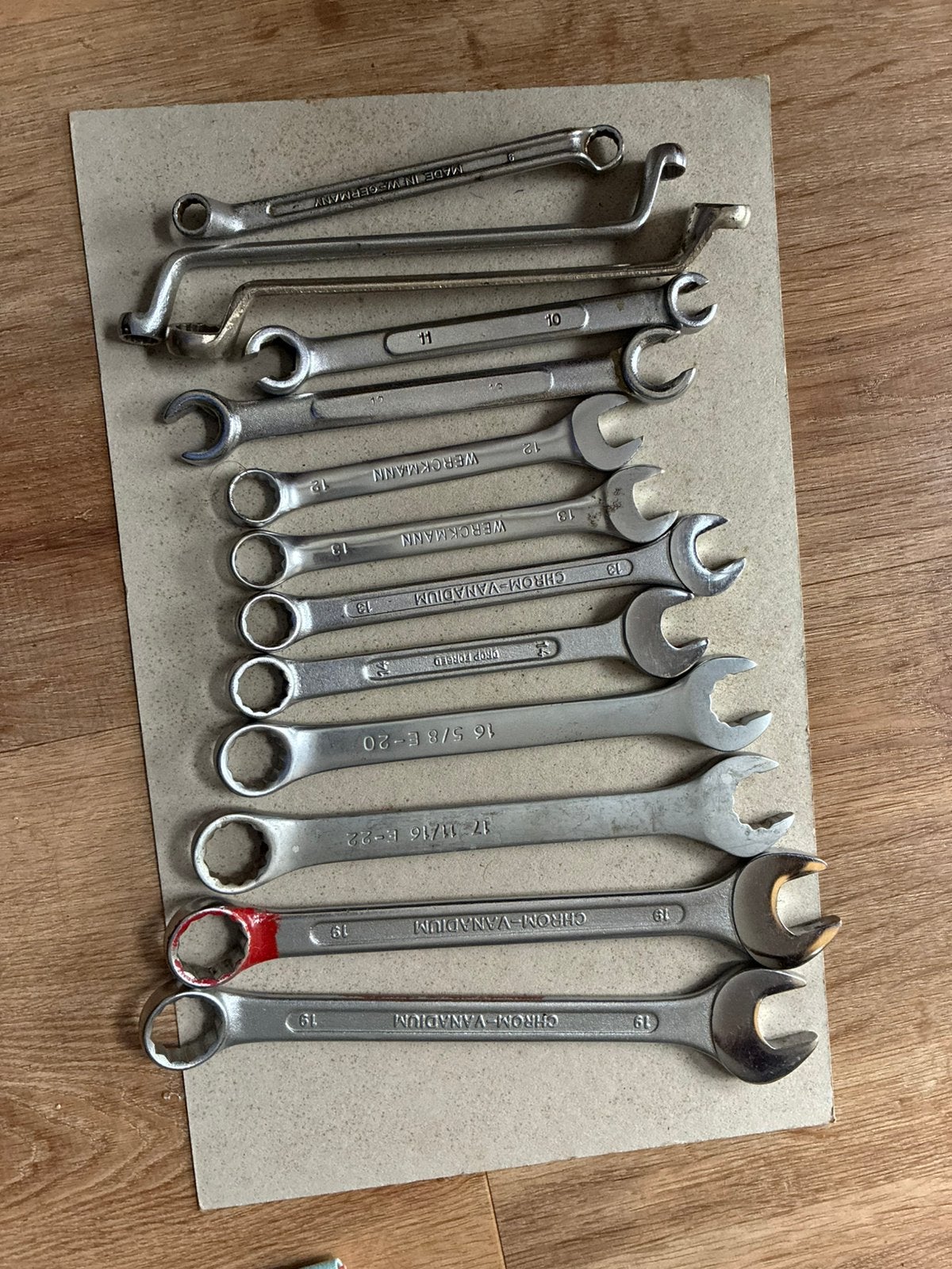 3 gebogen ringen en 10 steeksleutel, Ophalen of Verzenden