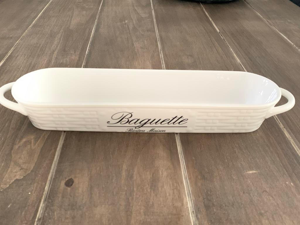 Riviera Maison Baguette Broodmand - Wit Keramiek, Ophalen of Verzenden, Zo goed als nieuw