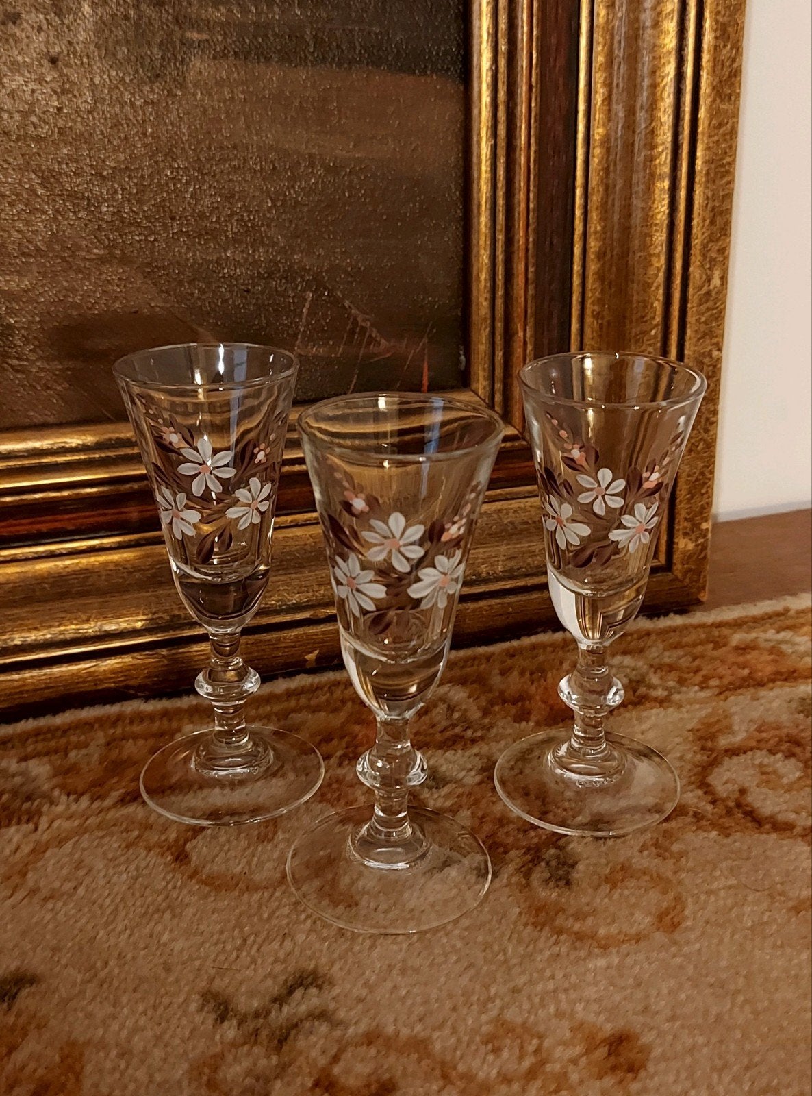 3 prachtige oude Franse borrelglaasje, Antiek en Kunst, Antiek | Glas en Kristal, Ophalen of Verzenden