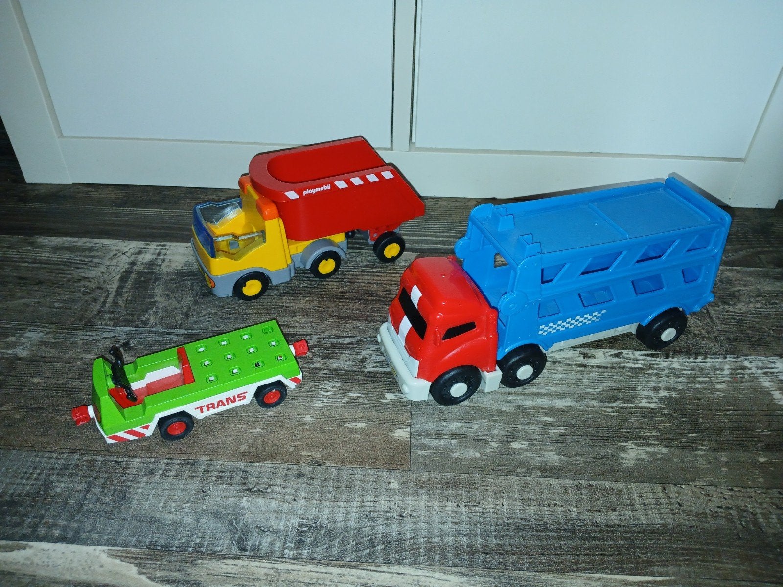 Playmobil 123 Voertuigen Set: Vrachtwagen, Kiepwagen, Trein, Ophalen of Verzenden, Gebruikt