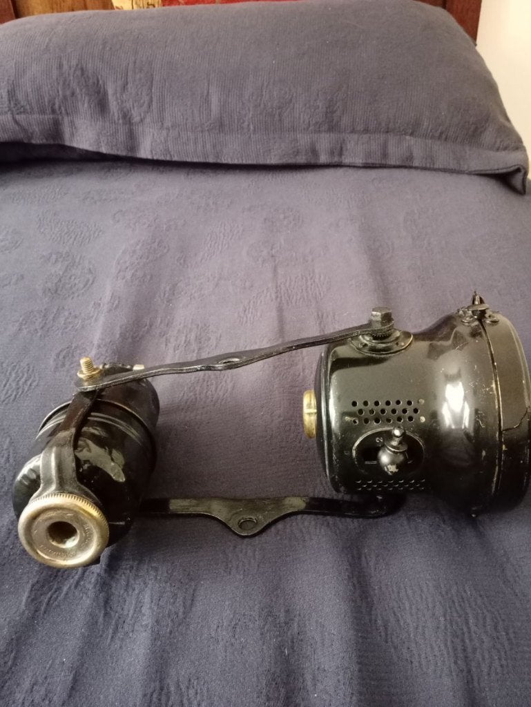 Powell &Hanmer motorlamp carbidset, Ophalen of Verzenden