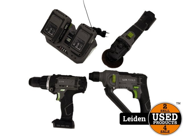 Lux-Tools 20V Power System Set | Boormachine | Hamer | Slijp, Lux-tools, Gebruikt, Support@luxtools.com, Lux-tools GmbH, Fritz-Reichle-Ring 1, 
78315 Radolfzell
Germany