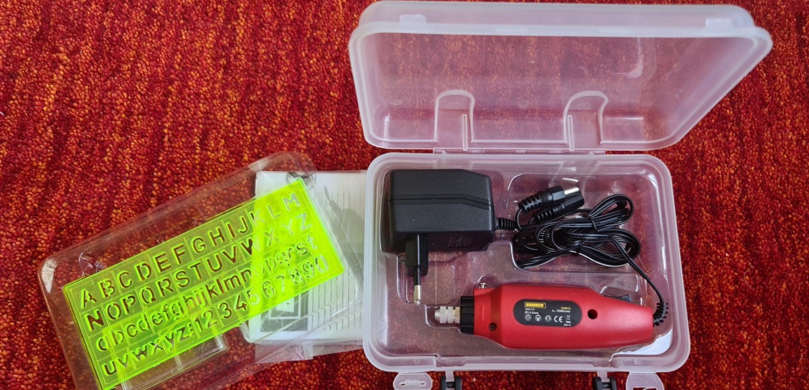 Bauker CDM12 graveerpen met accessoires, Ophalen of Verzenden, Zo goed als nieuw