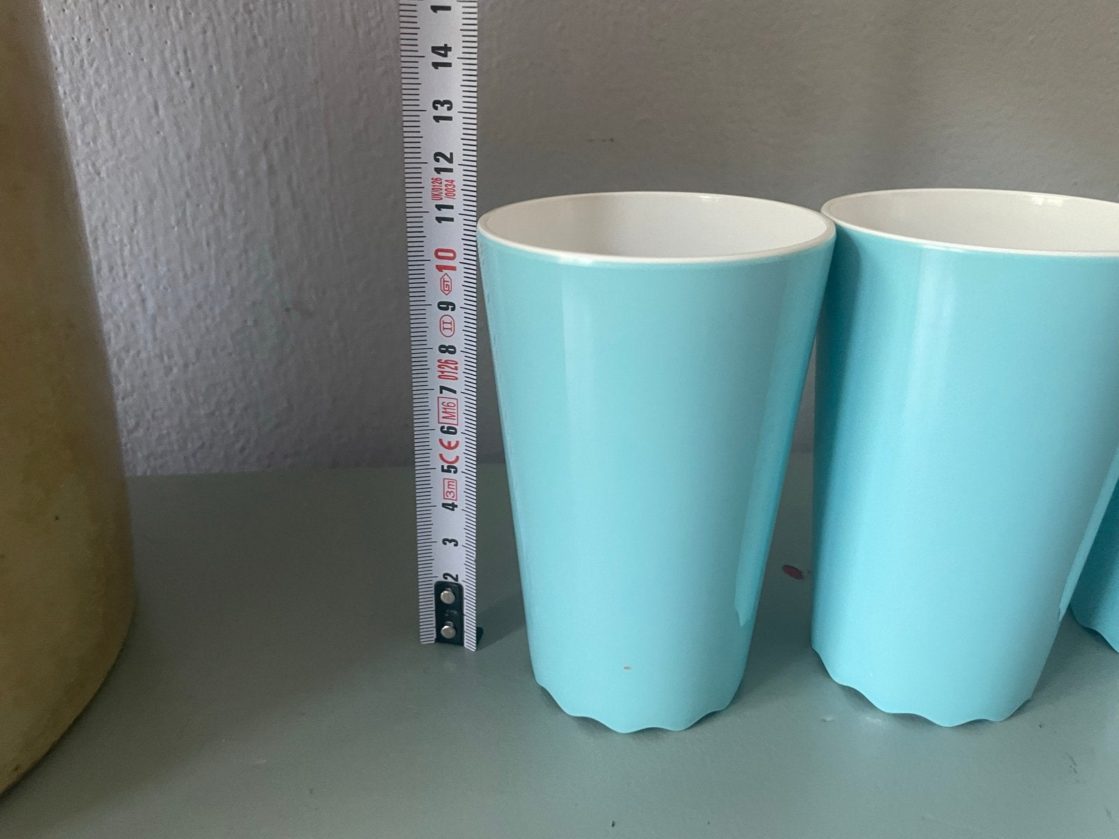Mepal melamine bekers - 7 stuks, Verzenden, Gebruikt, Kunststof, Blauw