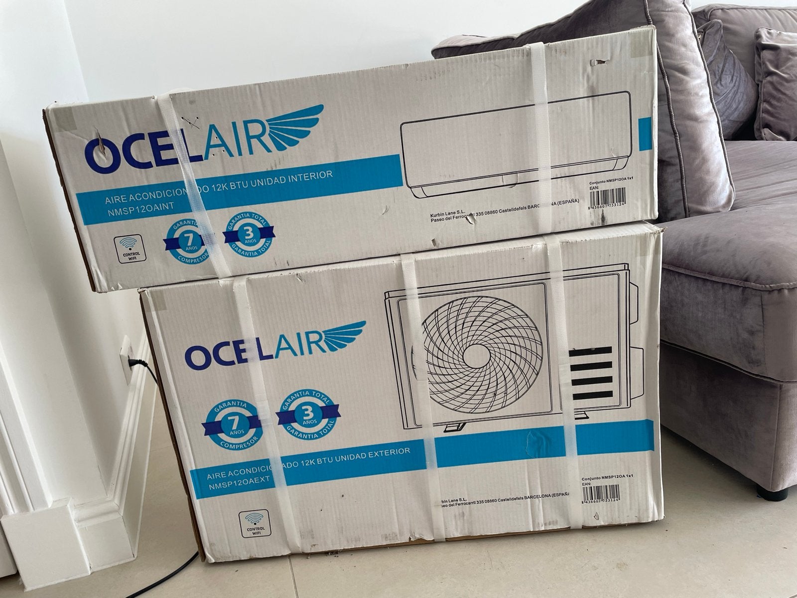 Nieuwe airco - Koelen en Ontvochtigen plug en play, Witgoed en Apparatuur, Airco's, Ophalen, Nieuw, 3 snelheden of meer, Energieklasse A of zuiniger