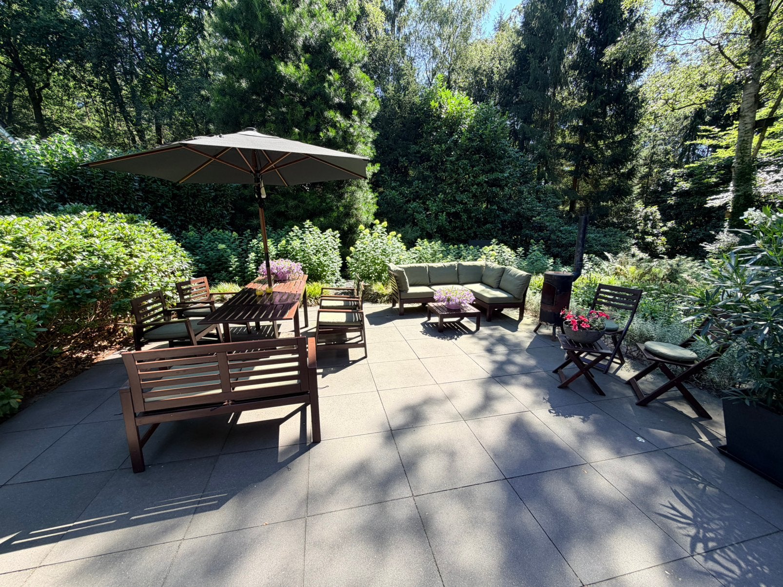 IKEA ÄPPLARÖ tuinset – tafel, stoelen, banken,lounge,parasol, Ophalen, Gebruikt, Hout