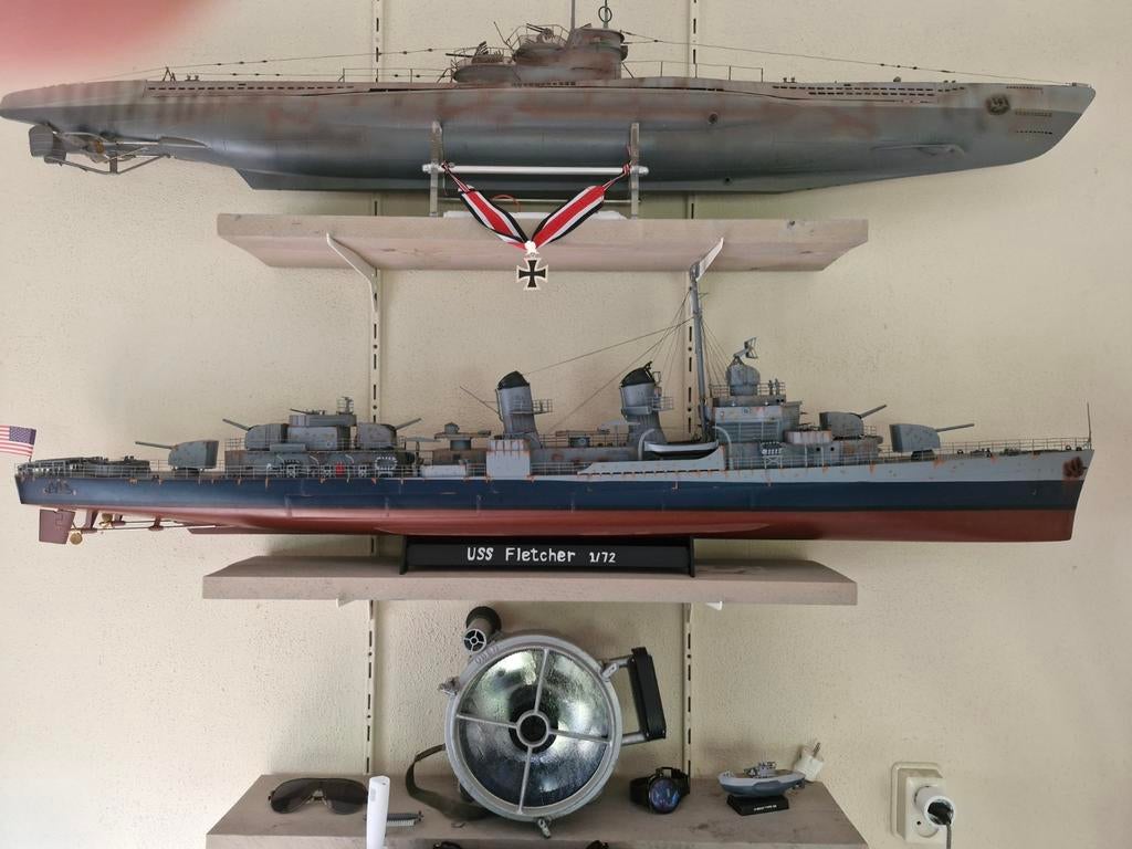 Rc oorlogs schip ww2 USS  fletscher 1/72 . 160 lang, Hobby en Vrije tijd, Modelbouw | Boten en Schepen, Ophalen of Verzenden, 1:50 tot 1:200