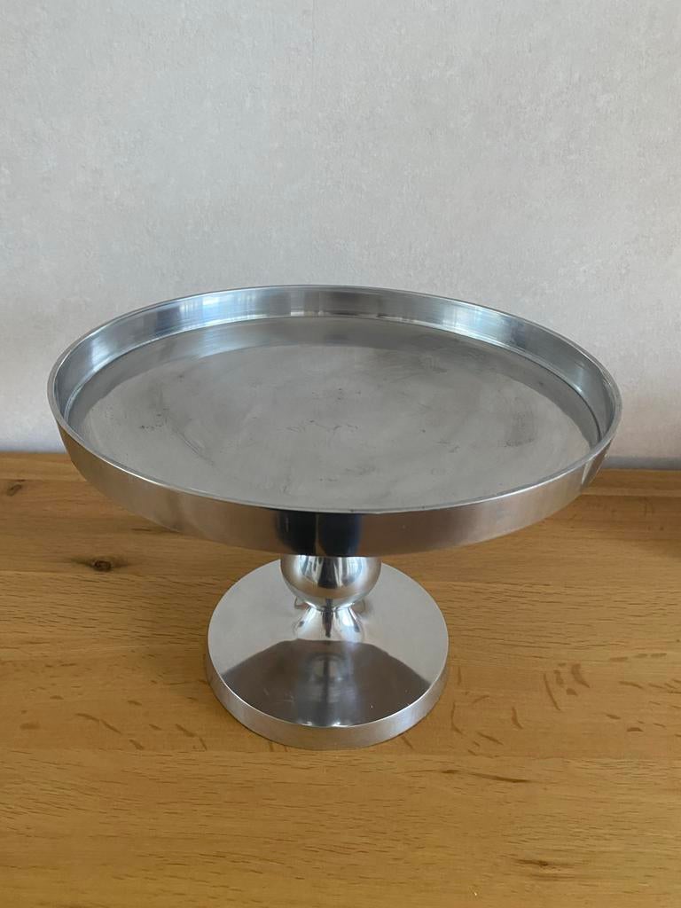 Zilverkleurige taartstandaard / etagere, Zilver, Ophalen of Verzenden, Metaal, Overige merken
