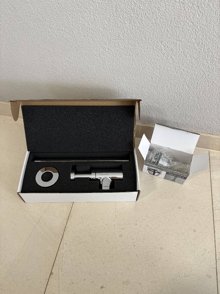 Fontein sifon met afvoerplug set | chroom | nieuw, Ophalen of Verzenden, Nieuw, Chroom, Overige typen