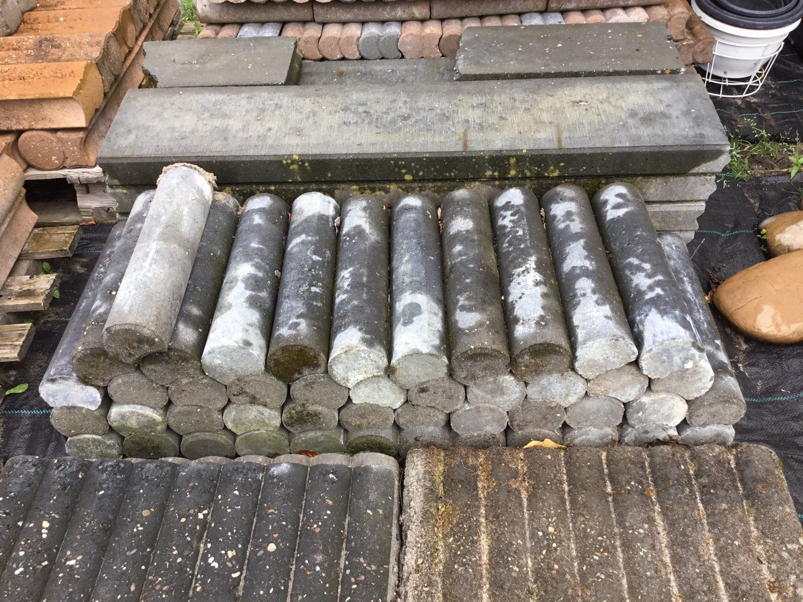 Palisade paaltjes (34 cm hoog, 8 cm breed, 46 stujs), Ophalen, Gebruikt, 25 tot 50 cm, 200 cm of meer