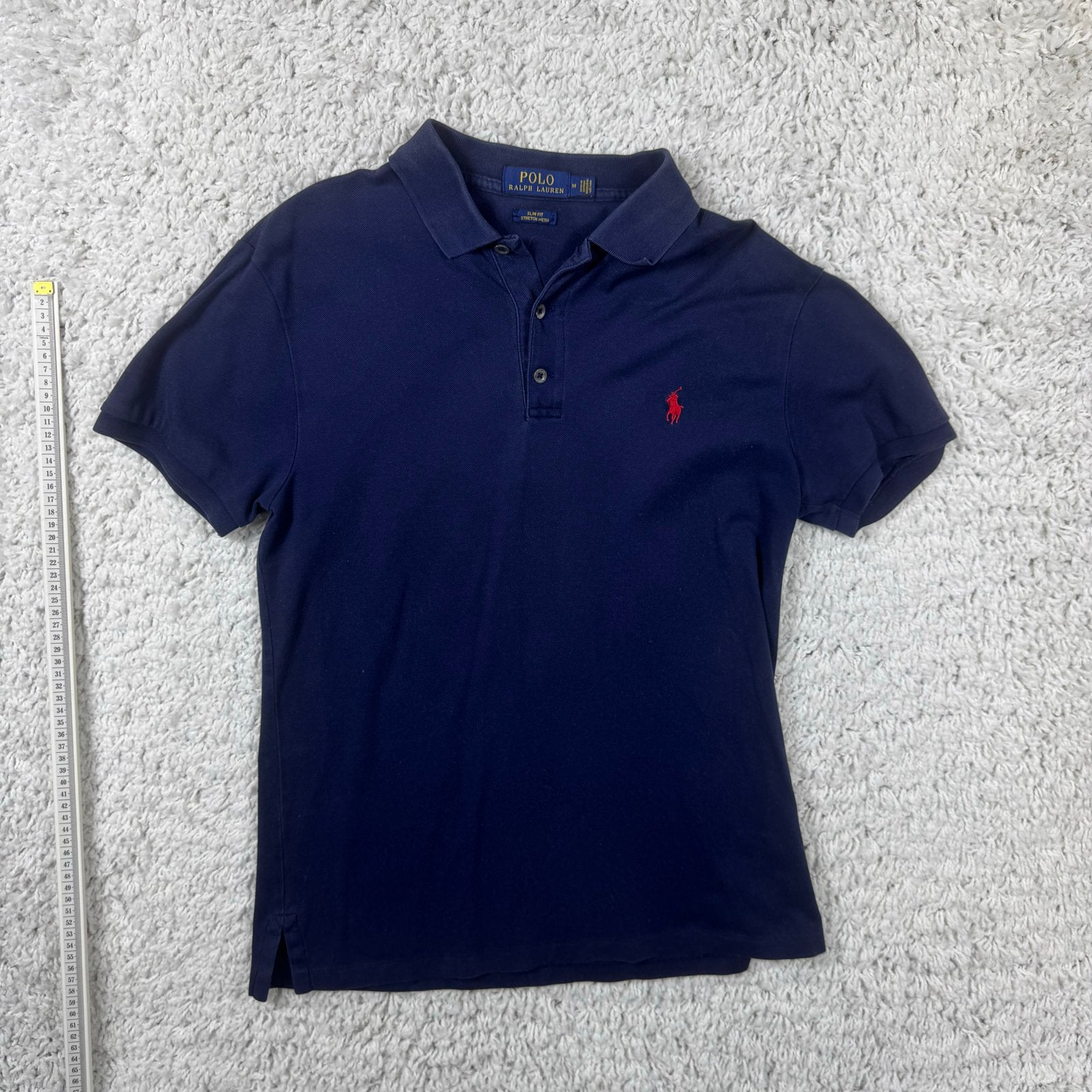 Polo Ralph Lauren Slim Stretch Mesh Polo Shirt Navy M 2656, Kleding | Heren, Polo's, Sv, H, Gedragen, V
