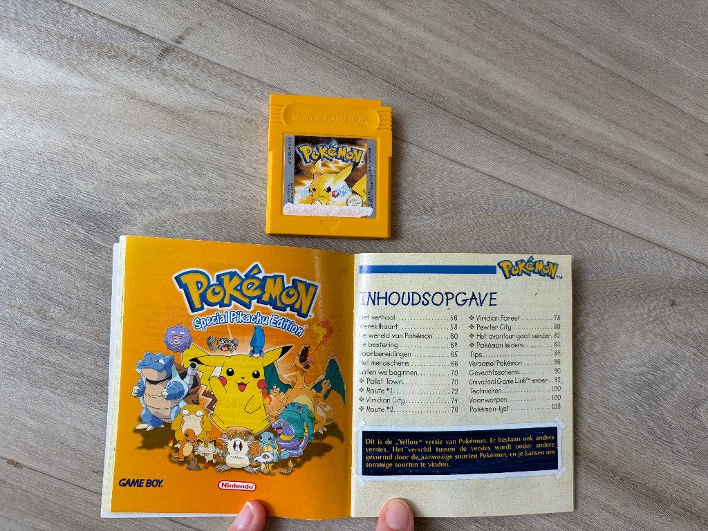 Pokémon Yellow/Geel - Nintendo Gameboy, Gebruikt, 1 speler, Ophalen of Verzenden, Role Playing Game (Rpg)