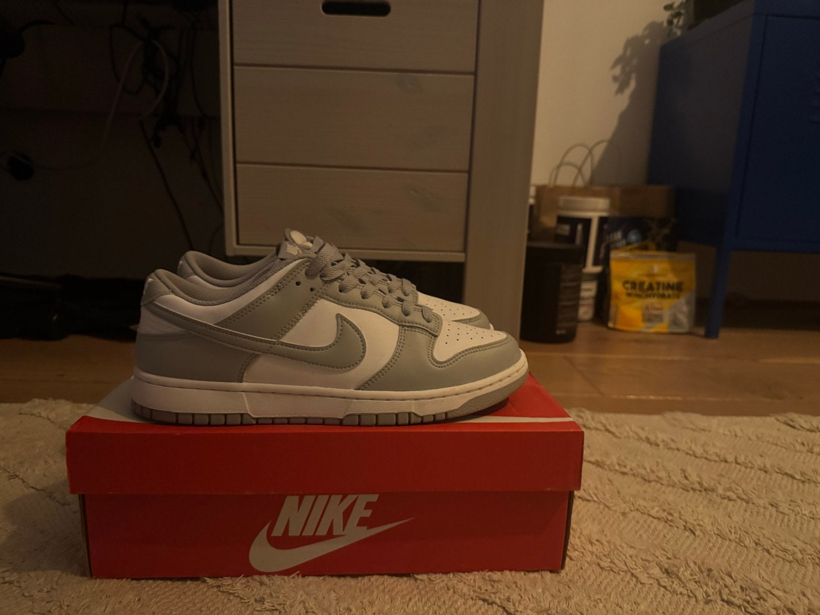 Nike Dunk Low Retro Wolf Grey White - Maat 42.5 orgineel, Ophalen of Verzenden, Nieuw, Overige kleuren, Sneakers of Gympen