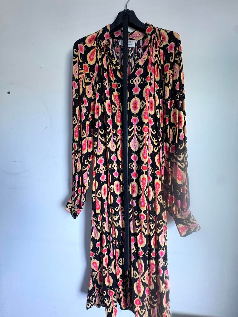 Eksept Lonneke Nooteboom jurk met print, Ophalen, Zwart, Zo goed als nieuw, Maat 34 (XS) of kleiner