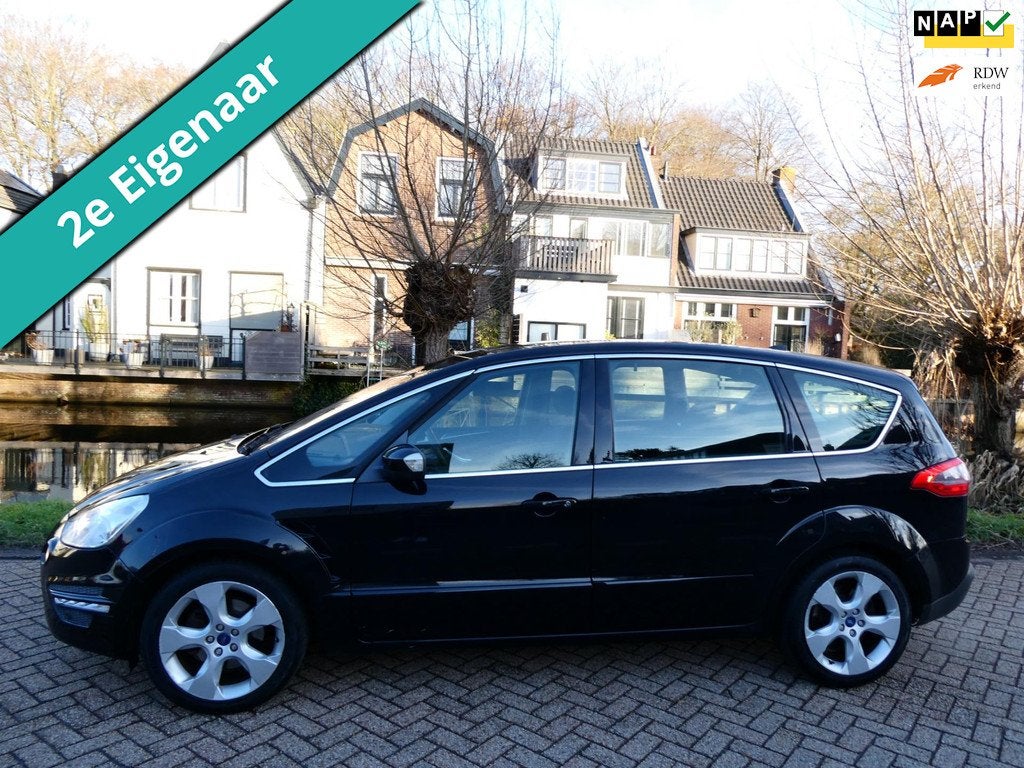 Ford S-Max 1.6 EcoBoost Titanium 160pk 2e eig. Clima Navi PD, Auto's, Ford, Voorwielaandrijving, Gebruikt, 4 cilinders, Zwart