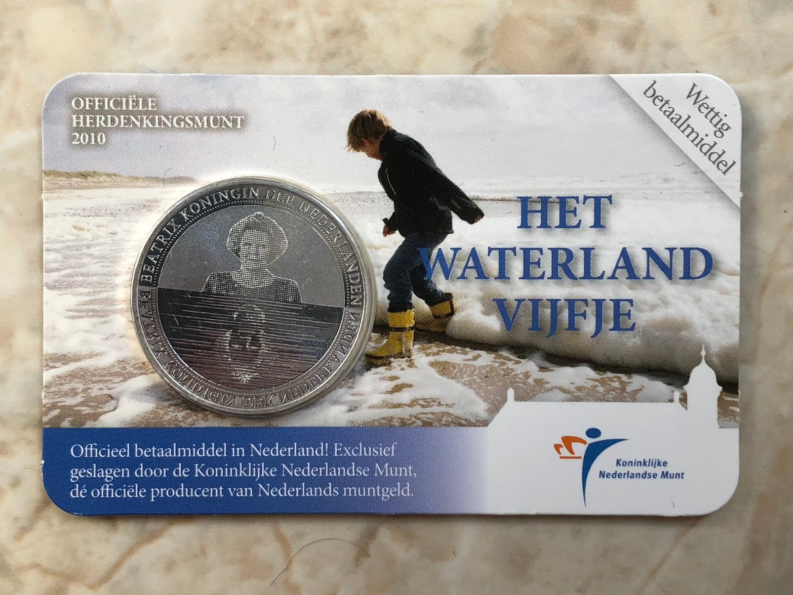 Waterland Vijfje, Postzegels en Munten, Munten | Nederland, Verzenden, Koningin Beatrix, Euro's, Losse munt