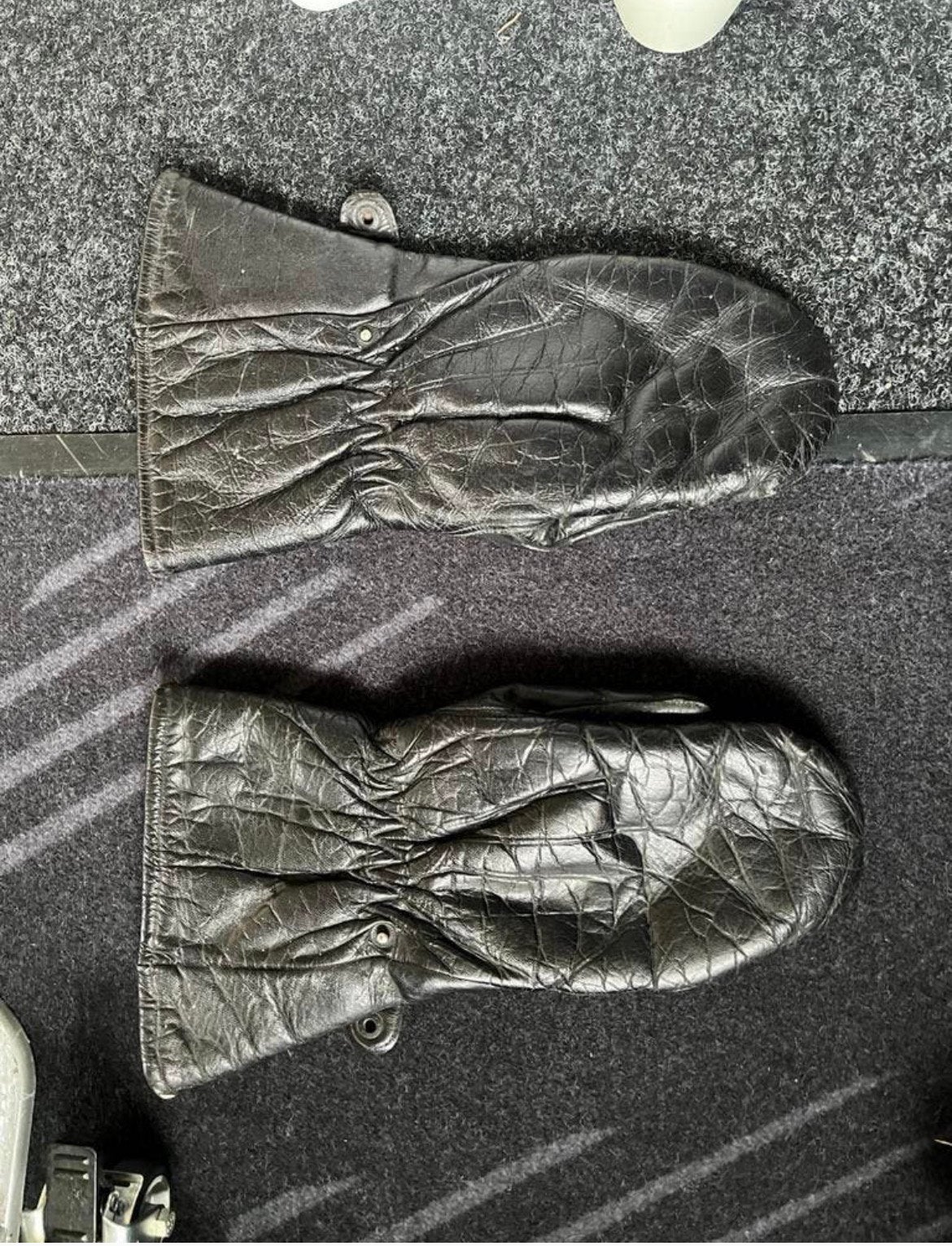 Antiek/vintage WWII motor wanten/handschoenen zwart leer, Verzamelen, Militaria | Tweede Wereldoorlog, Ophalen of Verzenden