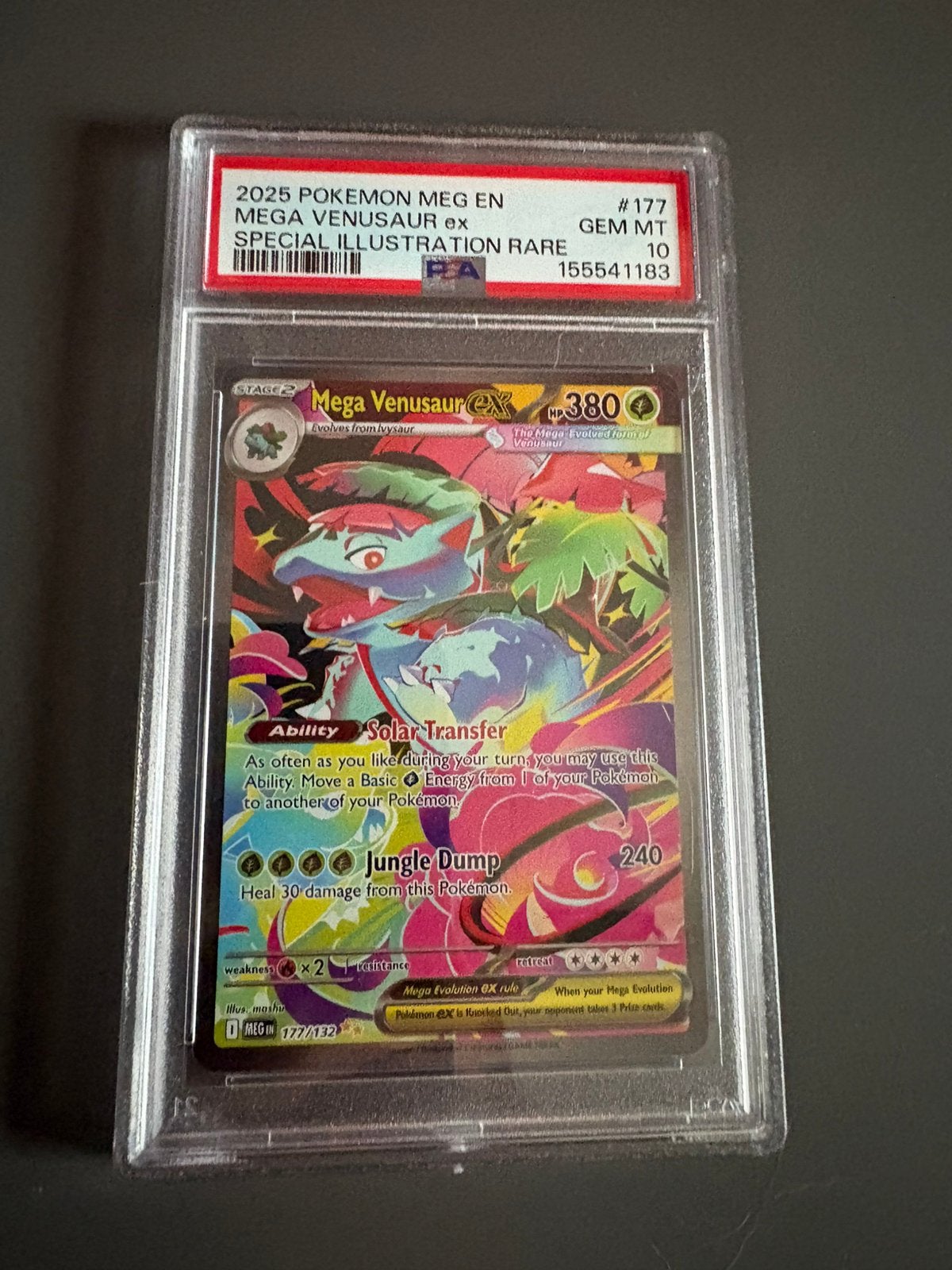 Mega Venusaur psa 10, mint, graded, pokemonkaart, mega, Verzenden, Zo goed als nieuw