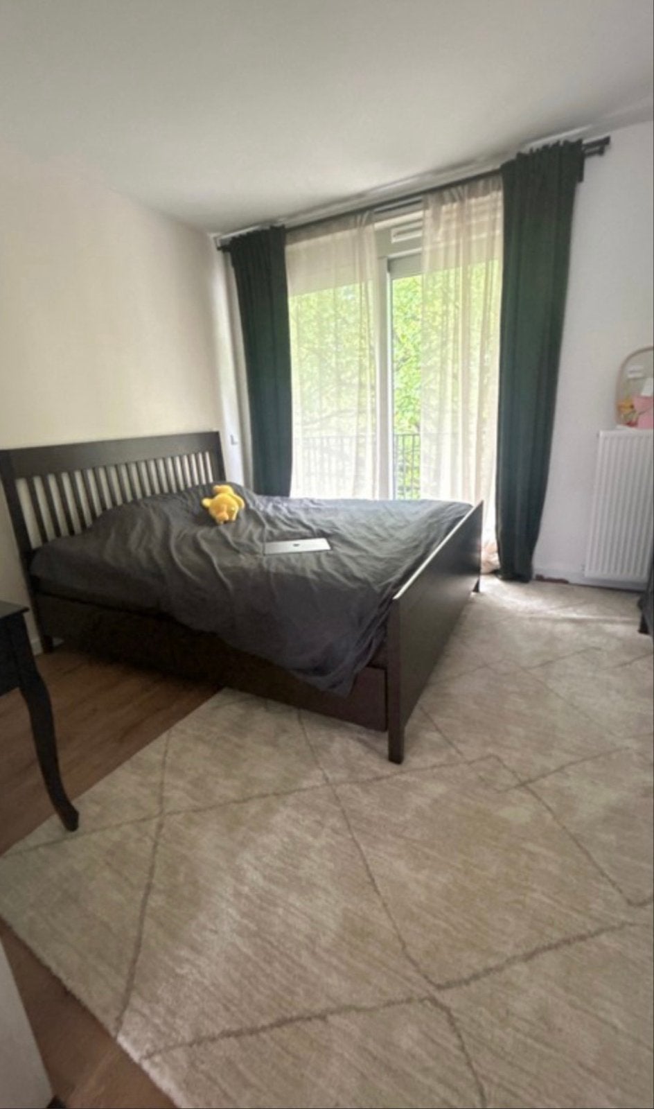 IKEA IDANÄS Bedframe met opberglades, 180x200 cm, Ophalen, Bruin, Tweepersoons, Zo goed als nieuw