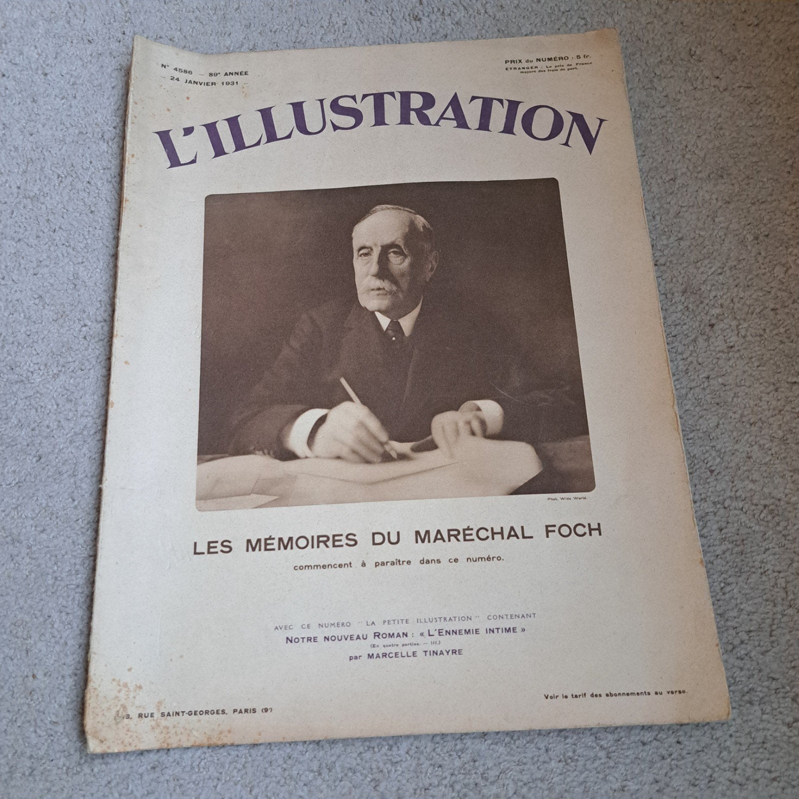(r) L'Illustration - 24 januari 1931 Frans tijdschrift, Ophalen, Gelezen, Overige typen