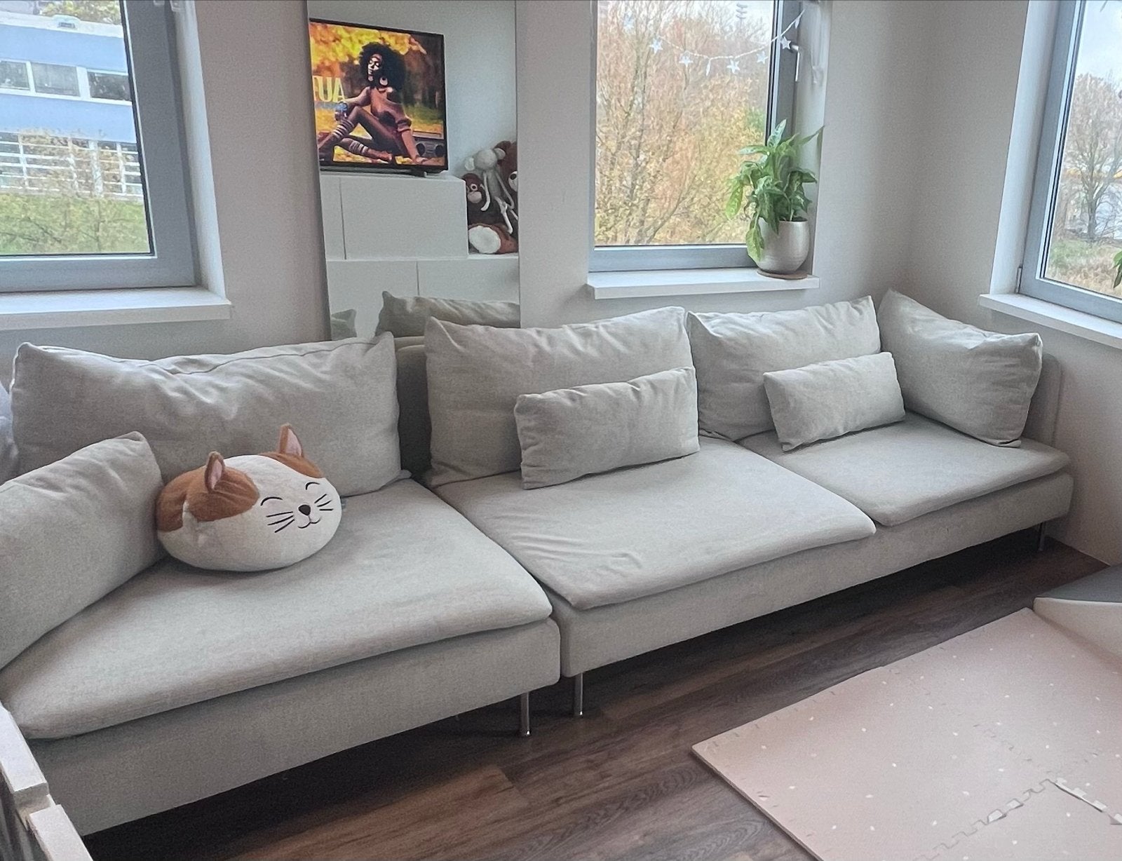Ikea Söderhamn bank/loungebank - 2 delen, Ophalen, Gebruikt, Stof