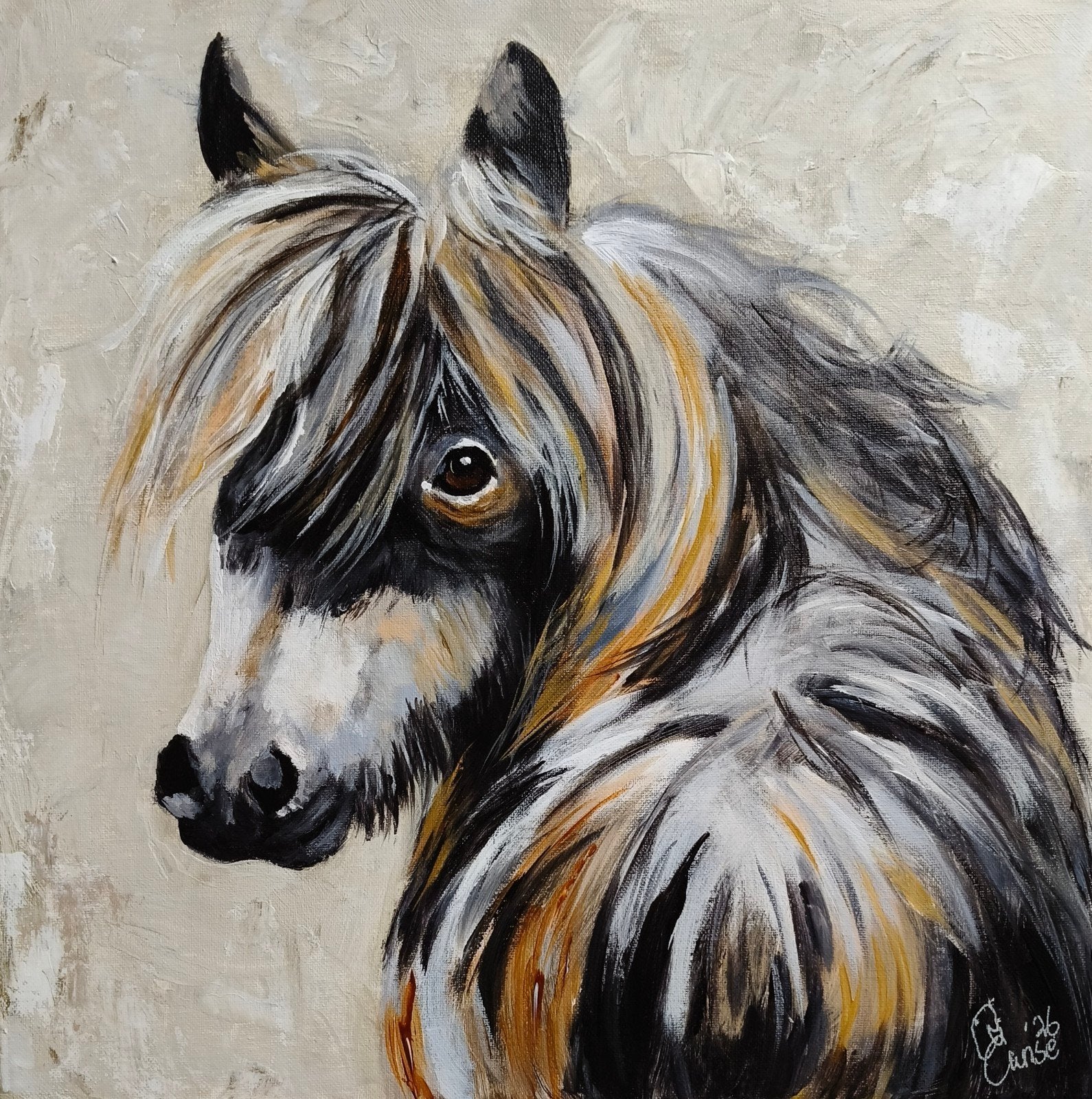 Schilderij Shetland pony, Ophalen of Verzenden