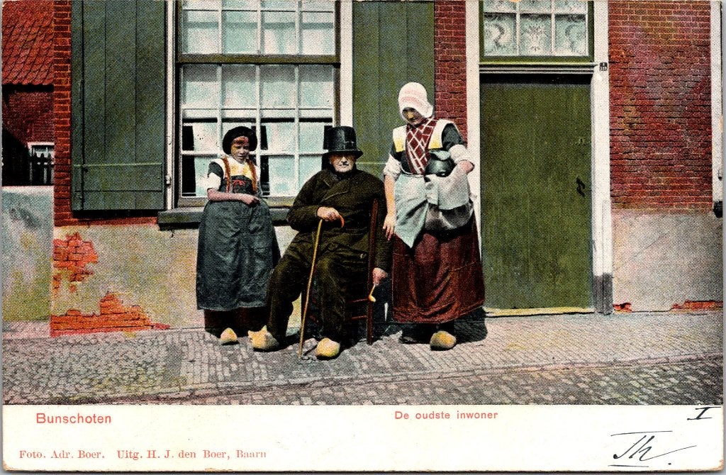 Bunschoten - 4 antieke ansichtkaarten, Verzamelen, Verzenden, Voor 1920, Gelopen, Utrecht