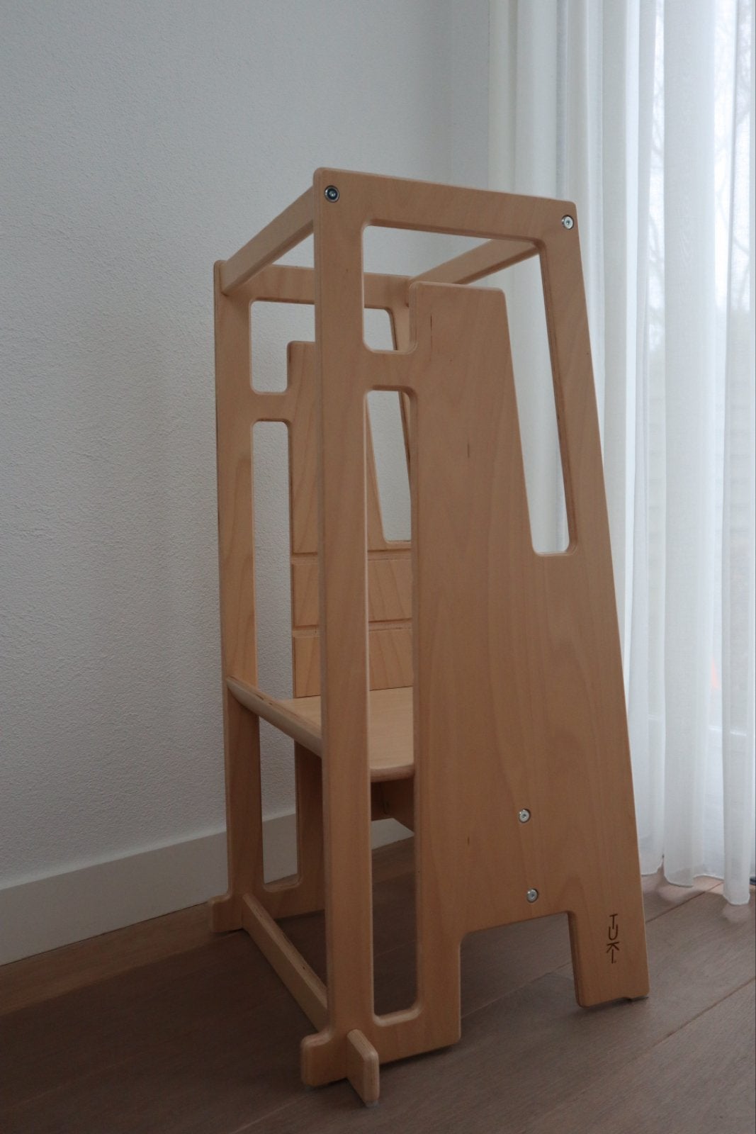 Tuki Leertoren Blank Hout. 1-7 jaar nieuwstaat!, Ophalen, Zo goed als nieuw, Overige typen