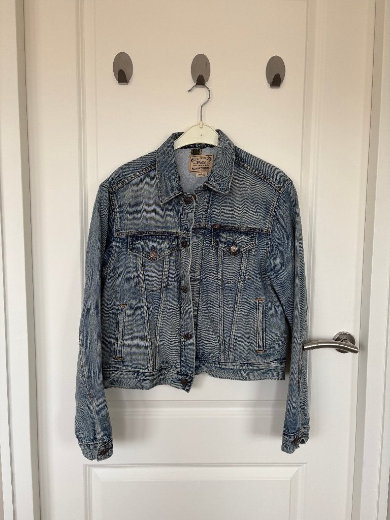 Polo Ralph Lauren spijkerjasje met teddybeer voering, Maat 38/40 (M), Polo Ralph Lauren, Blauw, Ophalen of Verzenden