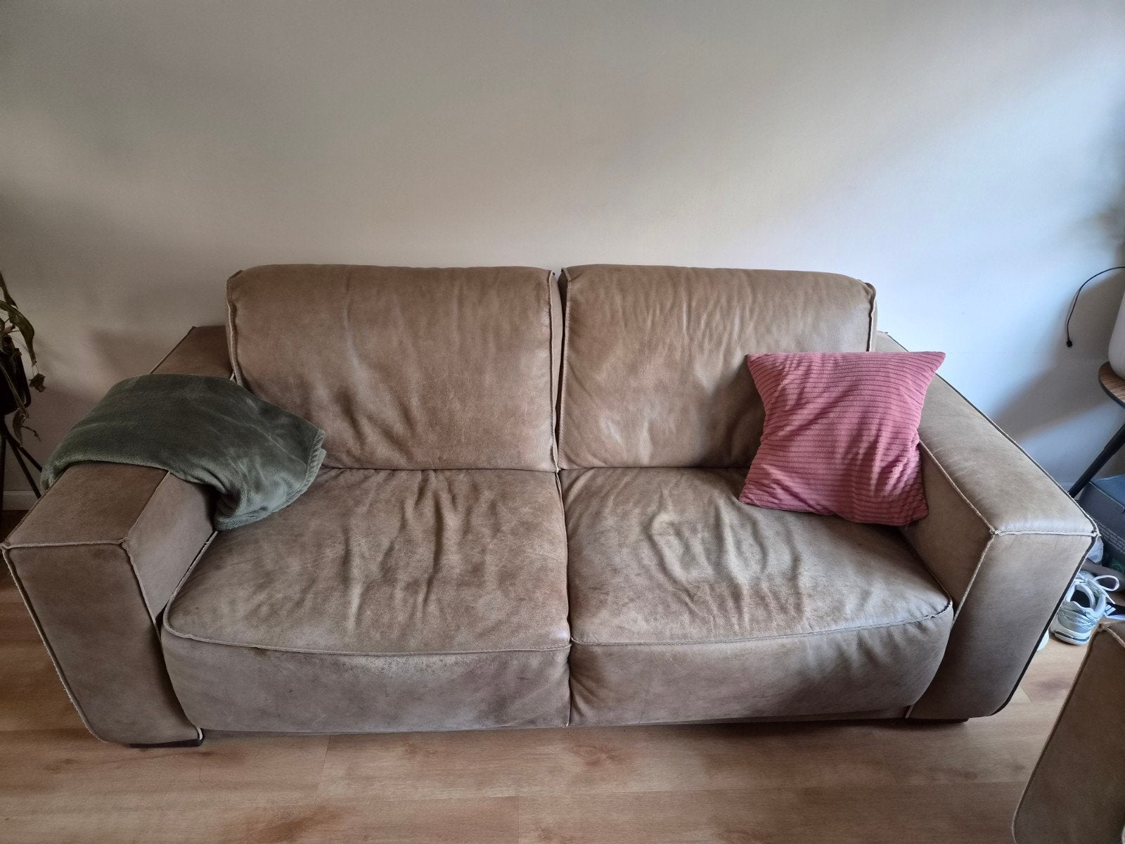 gratis: bank en fauteuil: gratis, Ophalen, Gebruikt, 150 tot 200 cm, Tweepersoons