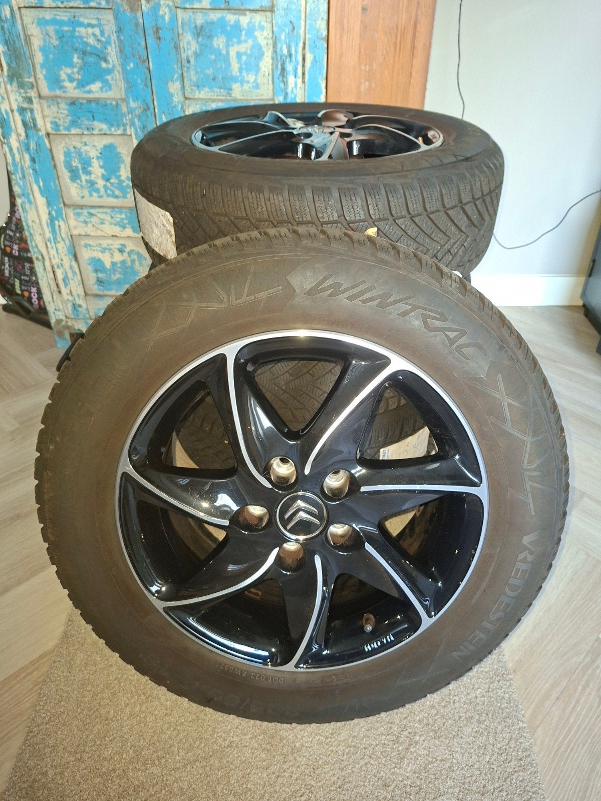 Velgen met Vredestein winterbanden - 205/60 R16, Ophalen, Gebruikt, 16 inch, Banden en Velgen