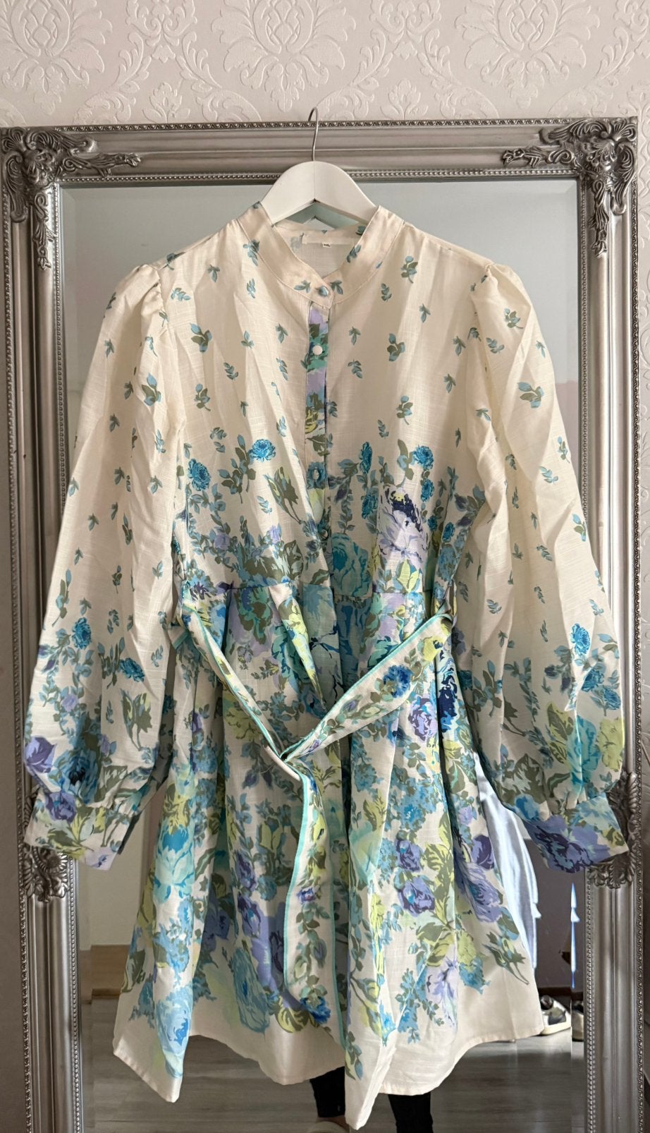 Zomer jurk, Kleding | Dames, Jurken, Ophalen, Zo goed als nieuw, Maat 46/48 (XL) of groter, Onder de knie