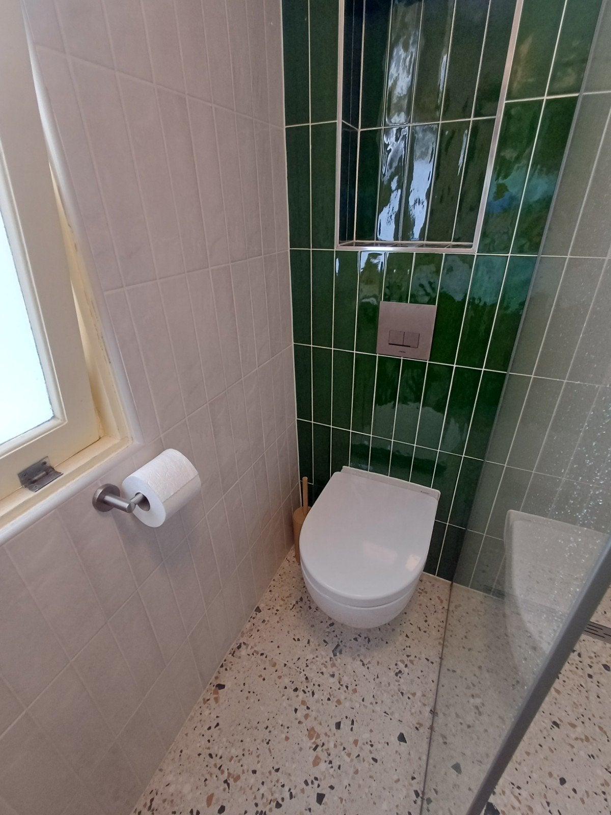 wandtegels groen & wit en vloertegels terrazzo, Ophalen, Nieuw, Minder dan 20 cm, Minder dan 5 m²