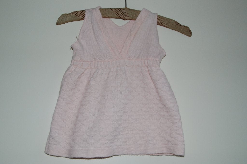 Vintage oudroze baby jurkje roze jurk Dralon wol, Kinderen en Baby's, Verzenden, Gebruikt, Meisje, Jurkje of Rokje