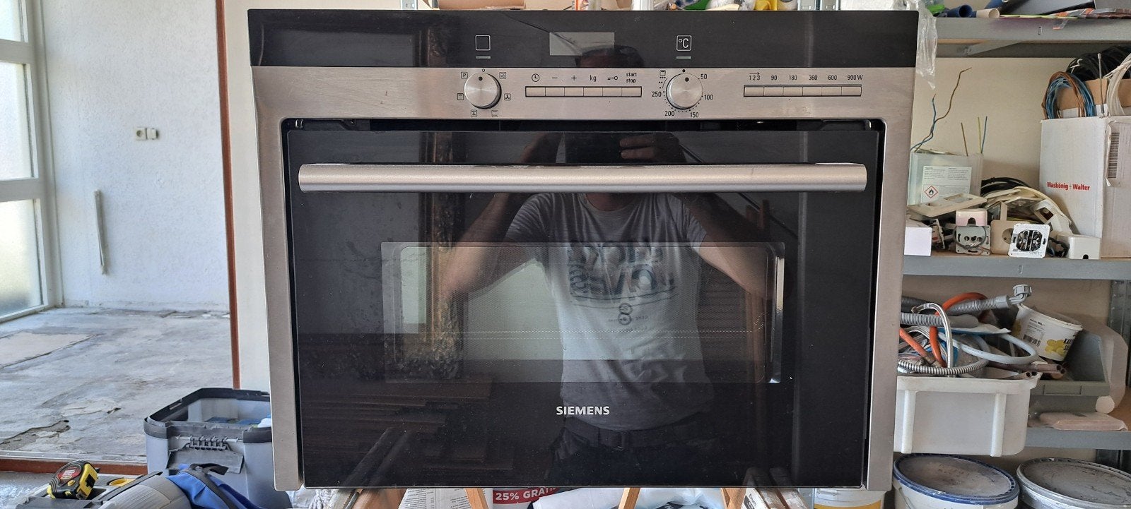 Siemens Compacte Bakoven met Magnetron HBB4K552N, Ophalen, 45 tot 50 cm, Gebruikt, Siemens