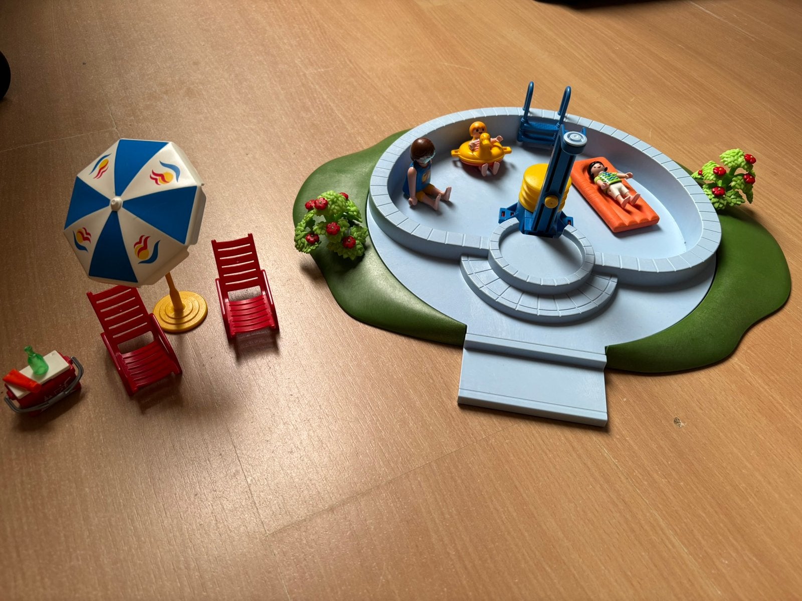 Playmobil 3205 zwembad, Gebruikt, Complete set, Overige typen, Ophalen of Verzenden