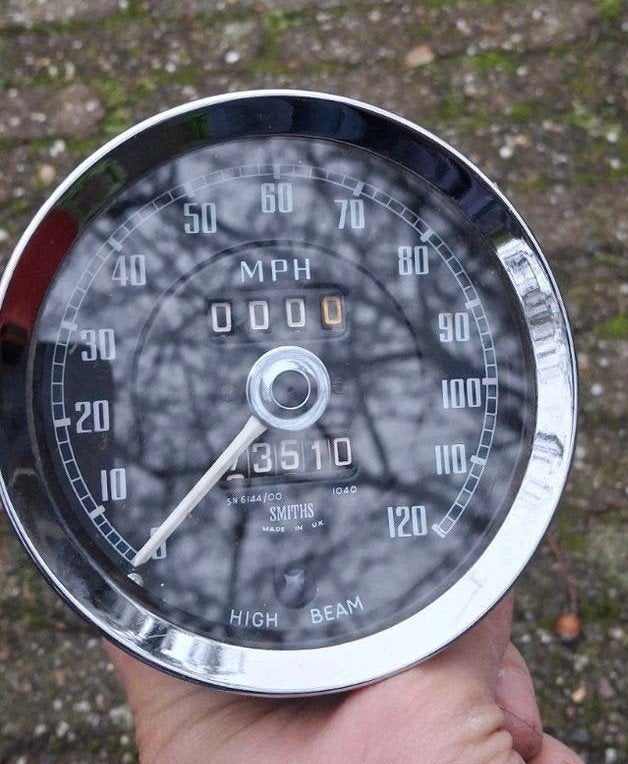 Smiths Snelheidsmeter MGB Mk1 - SN 6144/00 (MPH), Ophalen of Verzenden, Gebruikt, MG