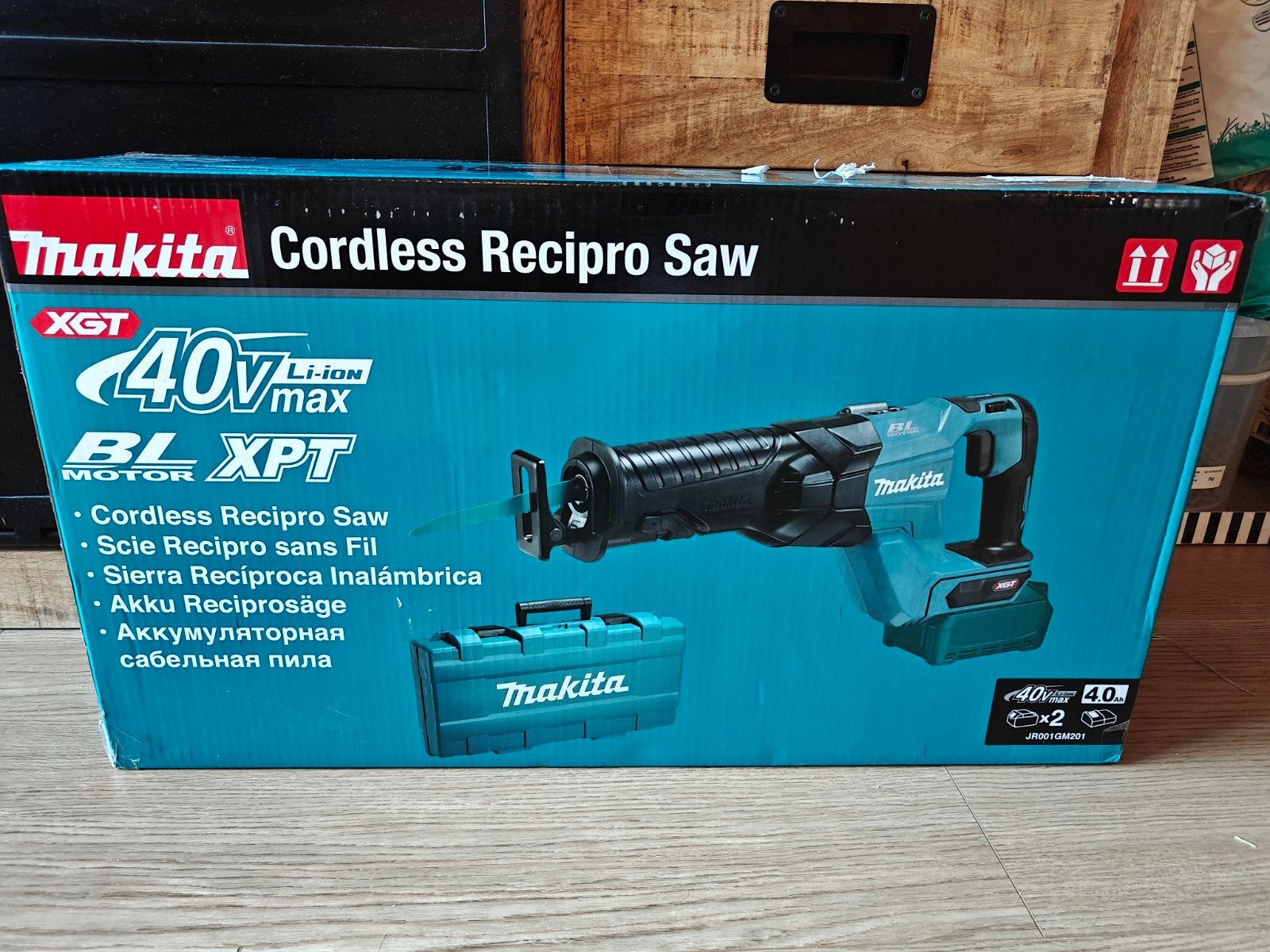 Makita 40v recipro + 2x 4ah en snellader in koffer, Ophalen of Verzenden, Nieuw, Overige typen, Makita