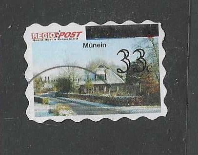 2012 regiopost stadspost - woonboerderij Munein - overdruk, Ophalen of Verzenden, Na 1940, Gestempeld