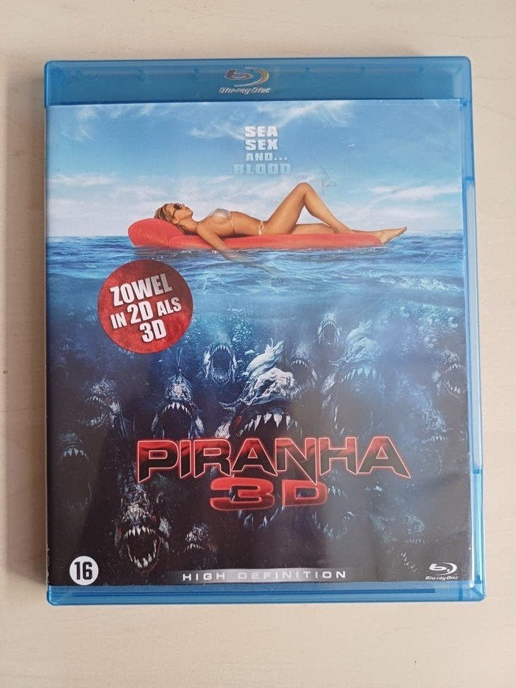 Piranha 3D Blu-ray (geen 2D blu-ray), Cd's en Dvd's, Blu-ray, Ophalen of Verzenden, Zo goed als nieuw, Horror