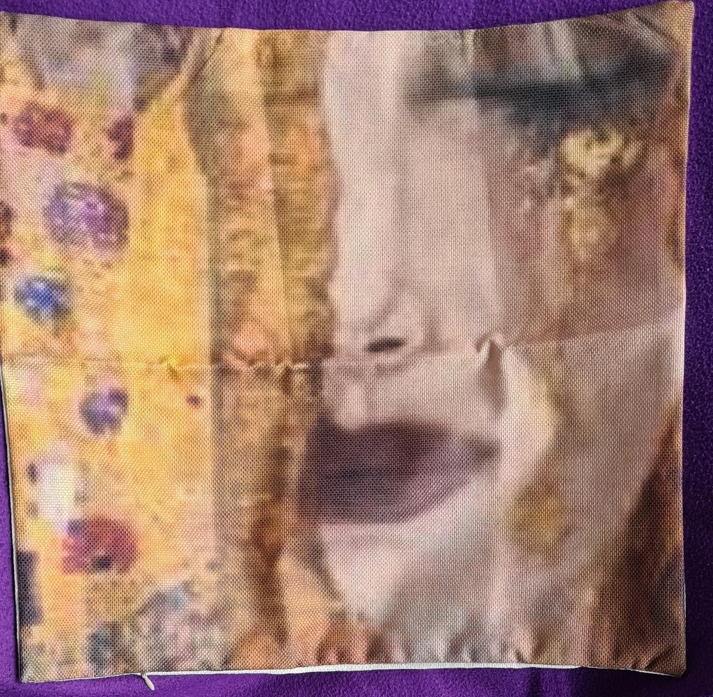 Nieuw, kussenhoezen, 45-45 cm. Gustav Klimt, vrouw wazig, Ophalen of Verzenden, Nieuw, Overige kleuren, Vierkant