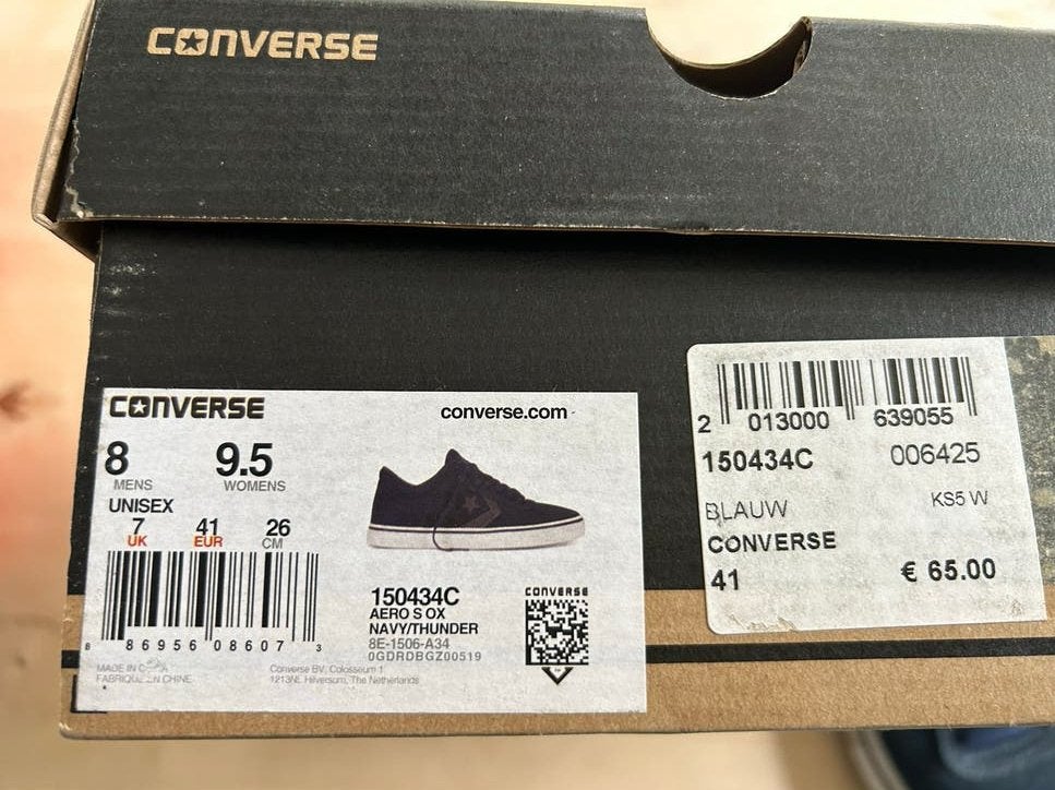 Converse All Star sneakers - Maat 41 - Donkerblauw, Blauw, Ophalen of Verzenden, Sneakers of Gympen, Gedragen