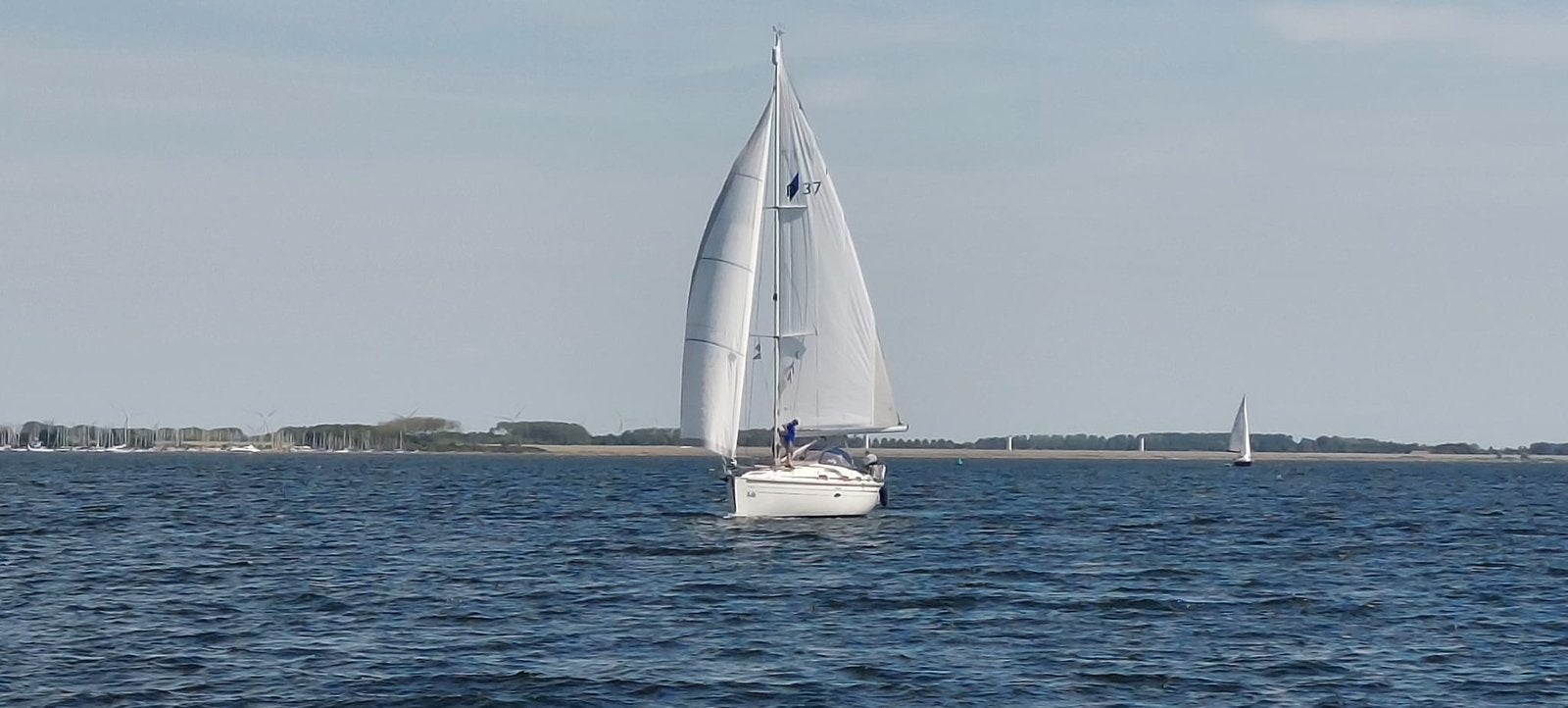 Elvstrom rolgrootzeil Bavaria 37 Cruiser 2006, Watersport en Boten, 30 tot 60 m², 6 meter of meer, Gebruikt, Grootzeil