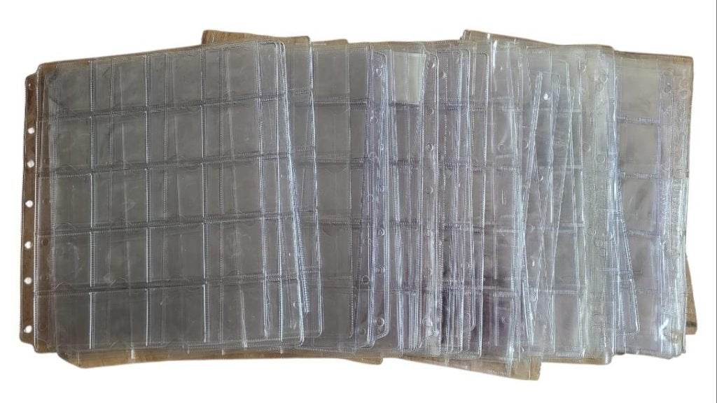 Munthouder bladen (20 vaks) 50 stuks 2e-hands, Ophalen of Verzenden, Verzamelmap