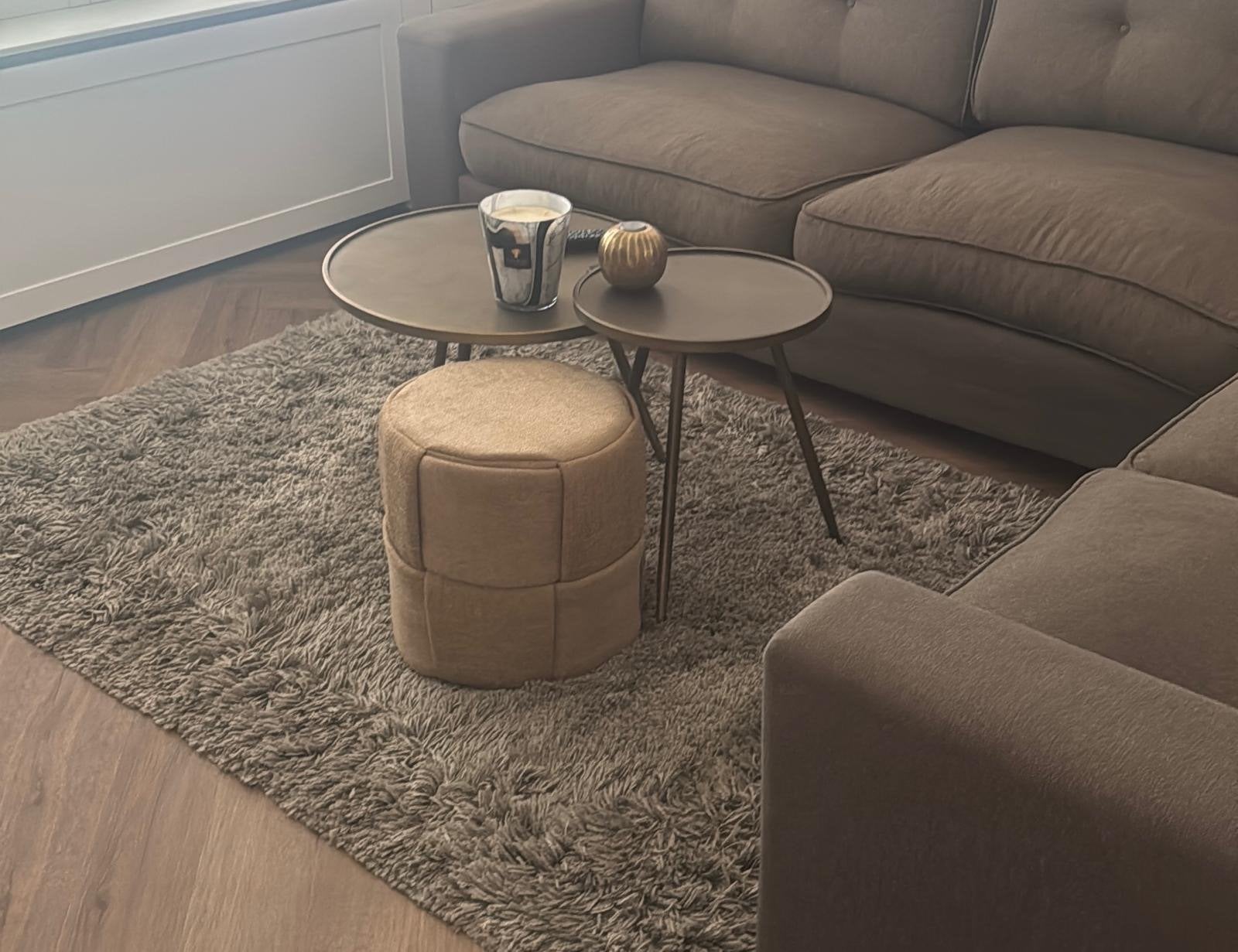 Comfortabel grijs vloerkleed met hoogpolige structuur, Ophalen, Gebruikt, 150 tot 200 cm, 200 cm of meer