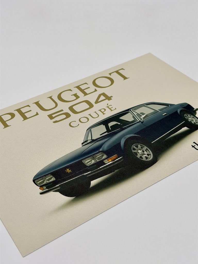 Peugeot 504 coupe bord | 20x30cm, Verzenden, Nieuw, Reclamebord
