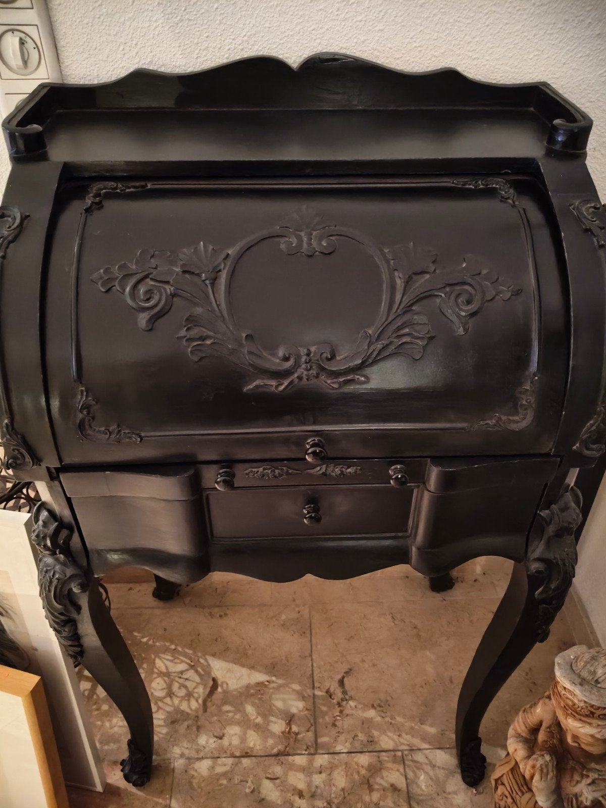 zwarte antieke secretaire, Huis en Inrichting, Ophalen