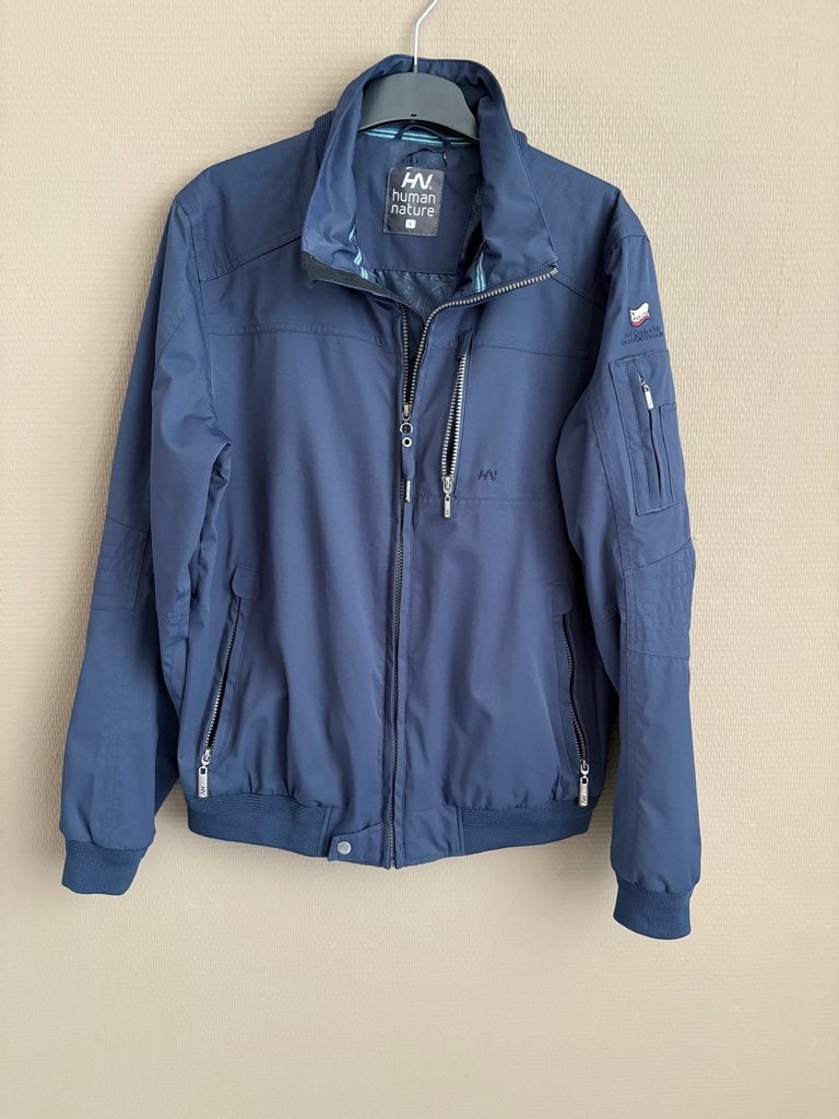 Blauw Human Nature heren jasje, Maat 52/54 (L), Blauw, Ophalen of Verzenden, Zo goed als nieuw