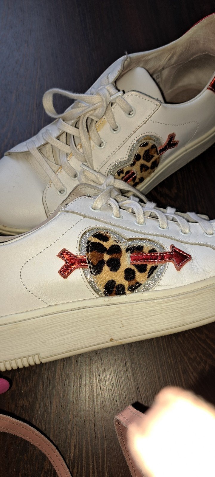 Poelman Sneakers met hartje en pijltje Leder, Kleding | Dames, Schoenen, Poelman, Wit, Ophalen of Verzenden, Sneakers of Gympen